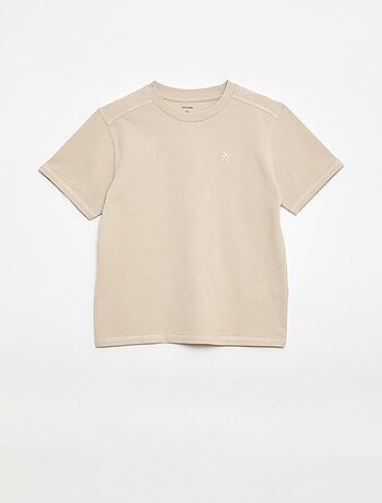 Conjunto de camiseta y pantalón corto de piqué de algodón