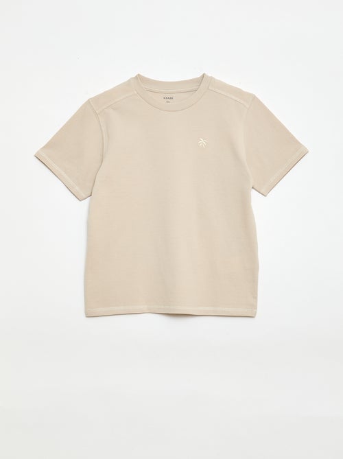 Conjunto de camiseta y pantalón corto de piqué de algodón - Kiabi