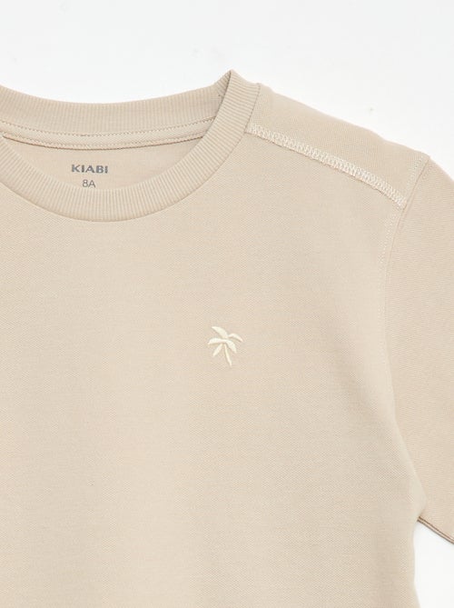 Conjunto de camiseta y pantalón corto de piqué de algodón - Kiabi