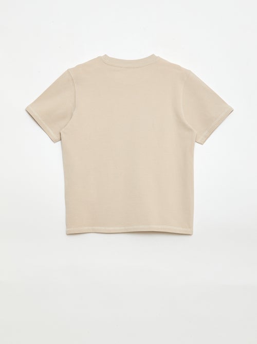Conjunto de camiseta y pantalón corto de piqué de algodón - Kiabi