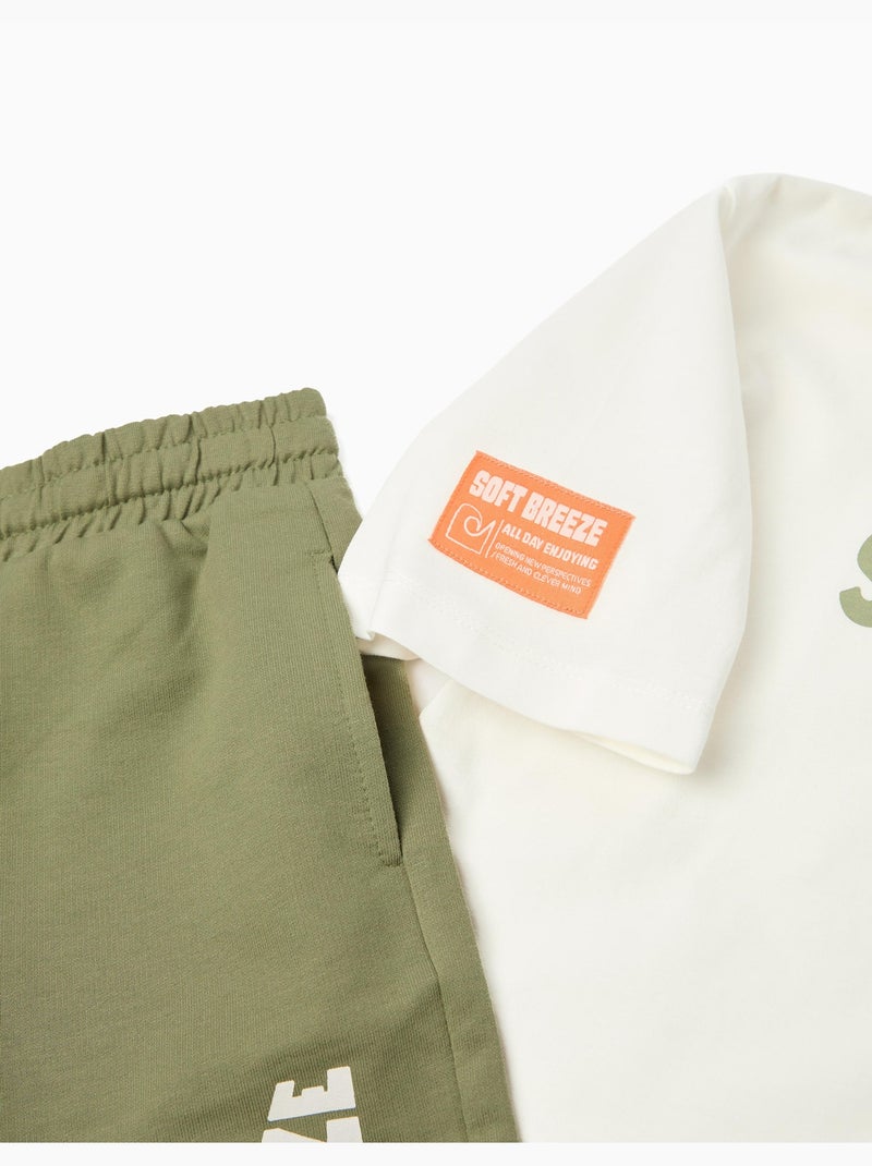 Conjunto de camiseta y pantalón corto, MO Fashion Verde - Kiabi