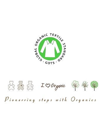 Conjunto de camiseta y pantalón corto para bebé en algodón orgánico, motivo jirafa - Kitikate