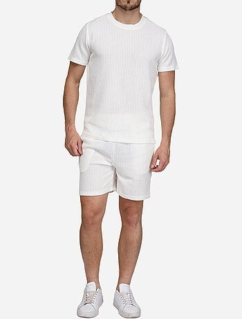 Conjunto de camiseta y pantalones cortos lisos y estampados - Frilivin