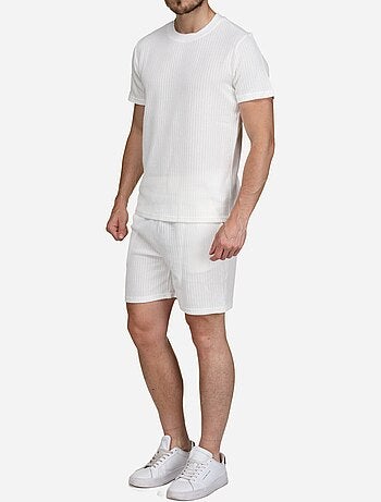 Conjunto de camiseta y pantalones cortos lisos y estampados - Frilivin