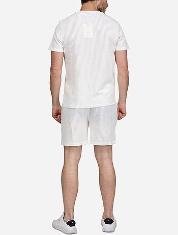 Conjunto de camiseta y pantalones cortos lisos y estampados - Frilivin