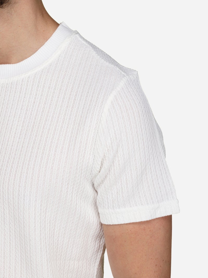 Conjunto de camiseta y pantalones cortos lisos y estampados - Frilivin Blanco - Kiabi