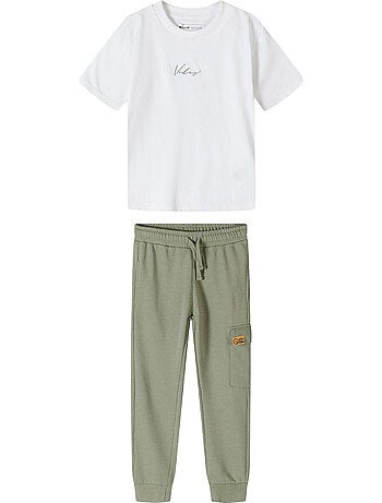 Conjunto de camiseta y pantalones de jogging de manga corta niños - minoti