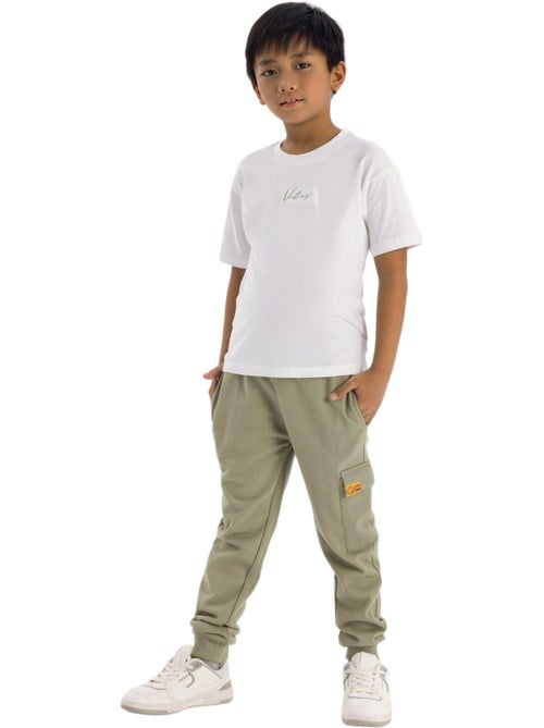 Conjunto de camiseta y pantalones de jogging de manga corta niños - minoti - Kiabi Conjunto de camiseta y pantalones de jogging de manga corta niños - minoti - Kiabi