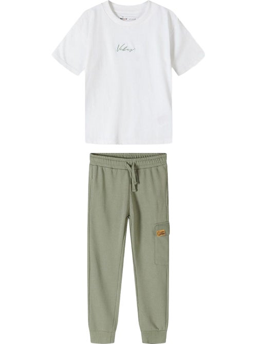 Conjunto de camiseta y pantalones de jogging de manga corta niños - minoti - Kiabi Conjunto de camiseta y pantalones de jogging de manga corta niños - minoti - Kiabi