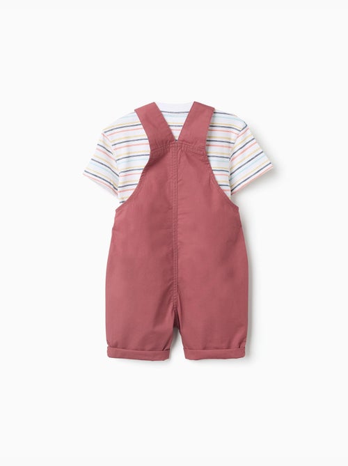 Conjunto de camiseta y peto de algodón - Kiabi