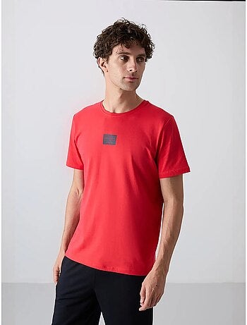 Conjunto de camiseta y shorts de punto jersey de algodón estampado tommy