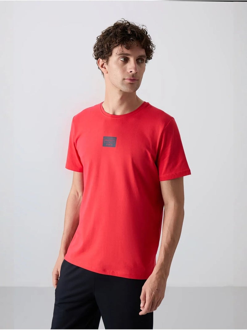 Conjunto de camiseta y shorts de punto jersey de algodón estampado tommy Rojo - Kiabi