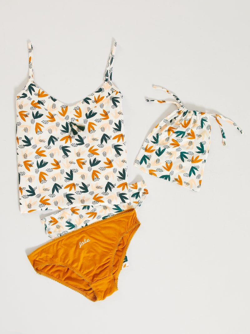 Conjunto de camisón + 2 braguitas AMARILLO - Kiabi