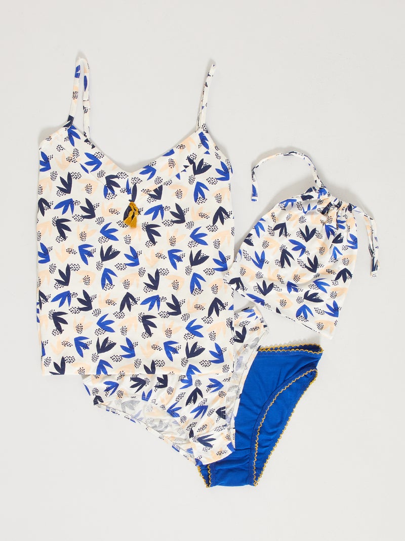 Conjunto de camisón + 2 braguitas azul - Kiabi