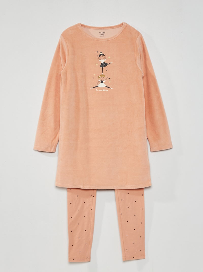 Conjunto de camisón + legging ROSA - Kiabi