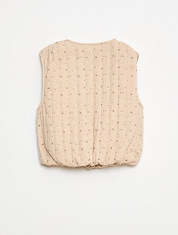 Conjunto de canalé con chaleco sin mangas - 3 piezas