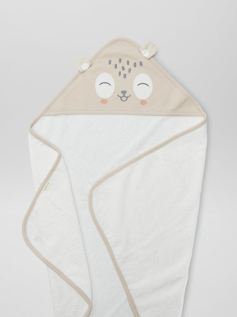 Conjunto de capa de baño + manopla  - 2 piezas BEIGE - Kiabi