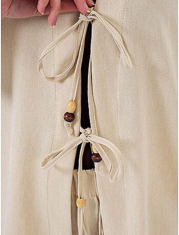 Conjunto de cárdigan con cuello de pico y pantalón de pierna ancha bdart