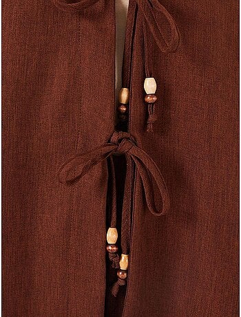 Conjunto de cárdigan con cuello de pico y pantalón de pierna ancha bdart