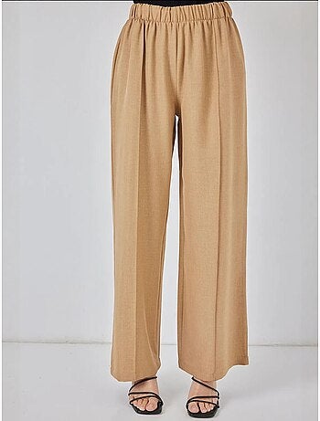 Conjunto de cárdigan con cuello de pico y pantalón de pierna ancha bdart