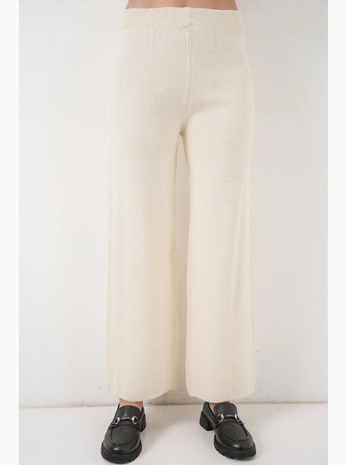 Conjunto de cárdigan con cuello en v acanalado y pantalones de pierna ancha bdart - Kiabi