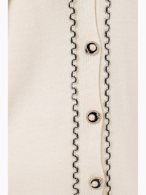 Conjunto de cárdigan con cuello en v acanalado y pantalones de pierna ancha bdart - Kiabi