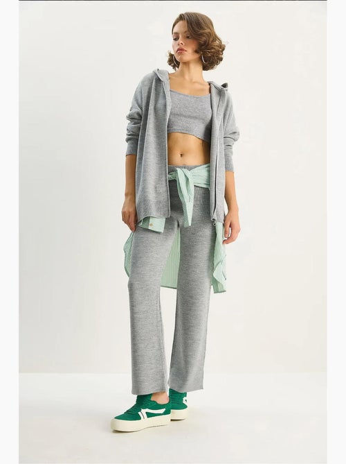 Conjunto de cárdigan y pantalón de talle alto con cremallera y cuello alto lucci - Kiabi