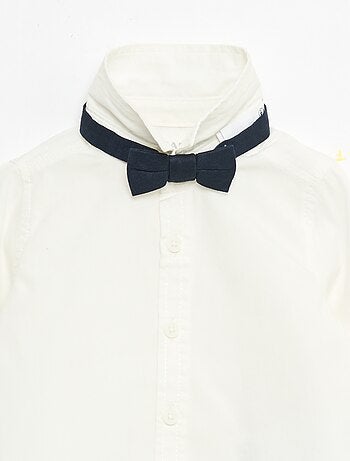 Conjunto de ceremonia de 4 piezas en algodón y lino