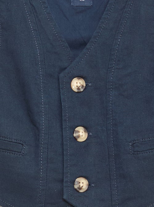 Conjunto de ceremonia de 4 piezas en algodón y lino - Kiabi
