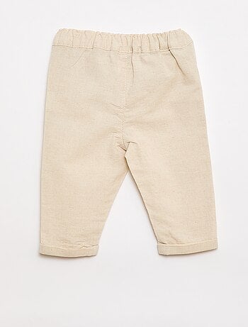 Conjunto de ceremonia de 4 piezas en algodón y lino