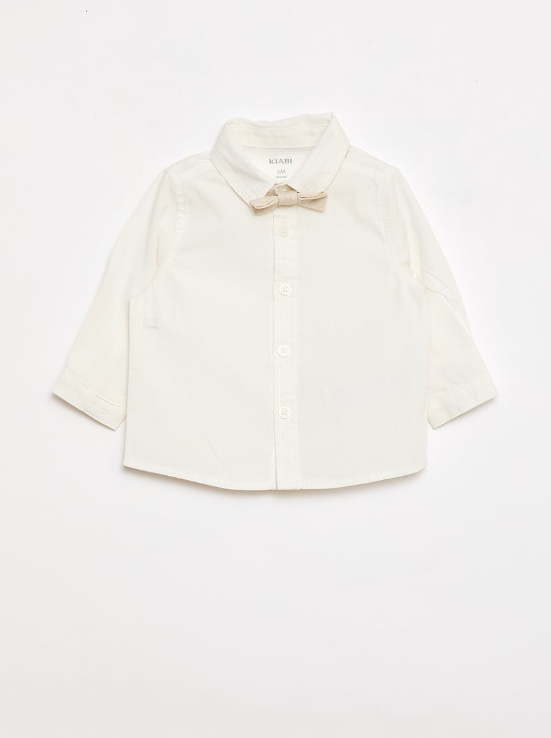 Conjunto de ceremonia de 4 piezas en algodón y lino Beige - Kiabi