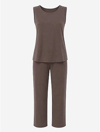 Conjunto de chaleco sin mangas y pantalones de pierna ancha mixray
