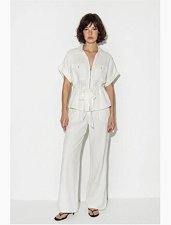 Conjunto de chaleco y pantalón ancho lucci