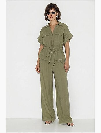 Conjunto de chaleco y pantalón ancho lucci
