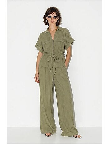 Conjunto de chaleco y pantalón ancho lucci