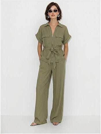 Conjunto de chaleco y pantalón ancho lucci