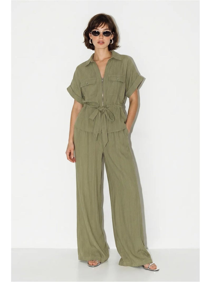 Conjunto de chaleco y pantalón ancho lucci Caqui - Kiabi
