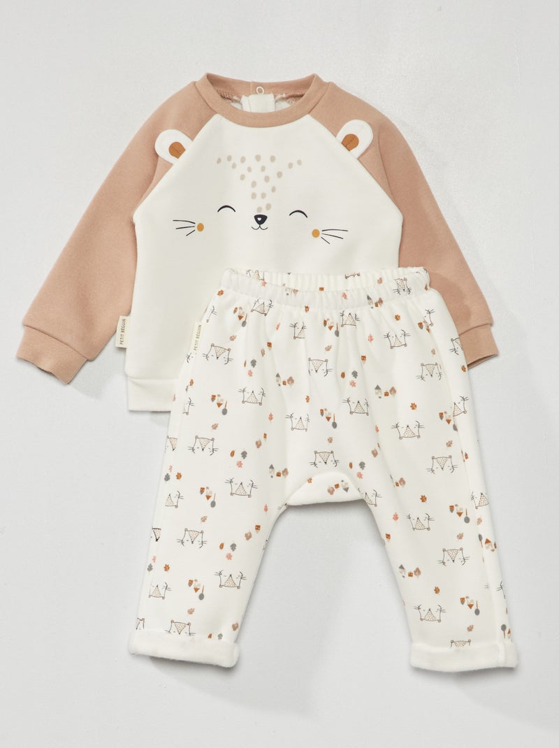 Conjunto de chándal - 2 piezas crudo/beige - Kiabi