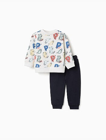 Conjunto de chándal con letras estampadas