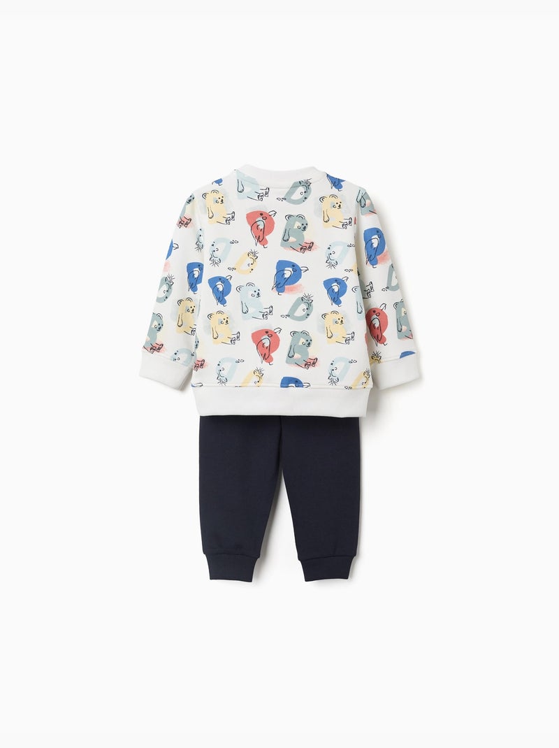 Conjunto de chándal con letras estampadas Blanco - Kiabi