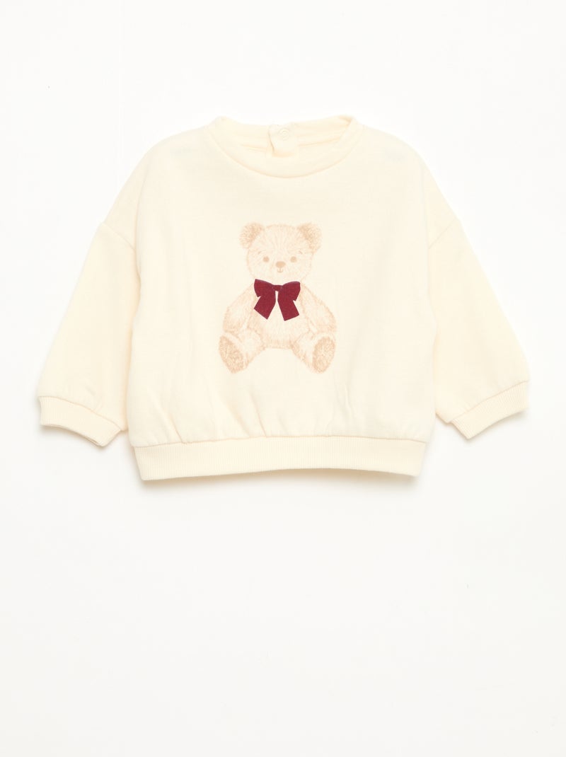 Conjunto de chándal con sudadera + legging - 2 piezas Blanco - Kiabi