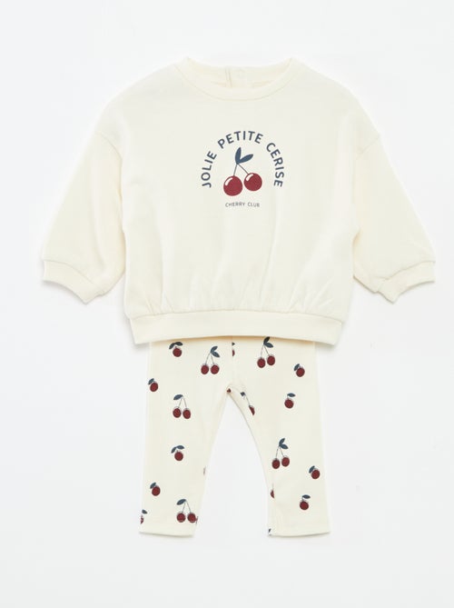Conjunto de chándal con sudadera + legging - 2 piezas - Kiabi
