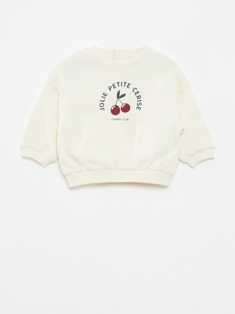 Conjunto de chándal con sudadera + legging - 2 piezas Blanco - Kiabi