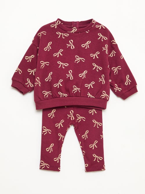 Conjunto de chándal con sudadera + legging - 2 piezas - Kiabi