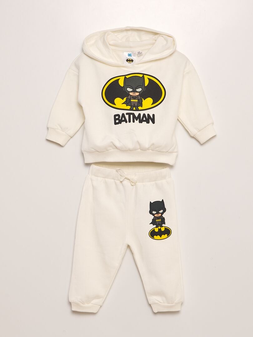 Conjunto de chándal con sudadera + pantalón 'Batman' 'DC Comics'  - 2 piezas BLANCO - Kiabi