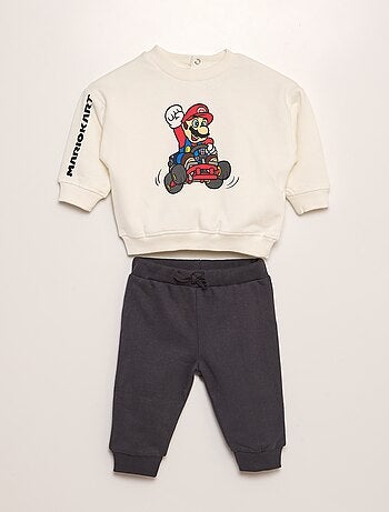 Conjunto de chándal con sudadera + pantalón 'Mario Kart' - 2 piezas