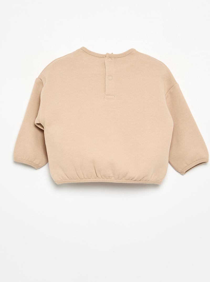 Conjunto de chándal de 2 piezas - Sudadera + pantalón Beige - Kiabi