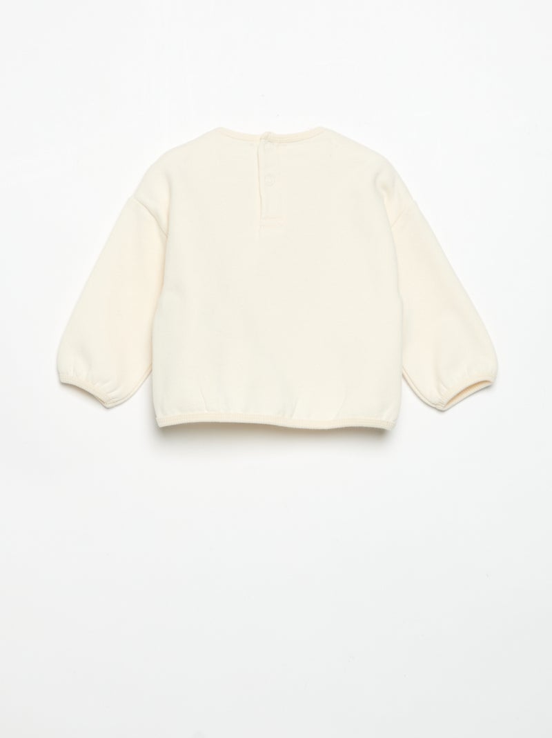 Conjunto de chándal de 2 piezas - Sudadera + pantalón Blanco - Kiabi
