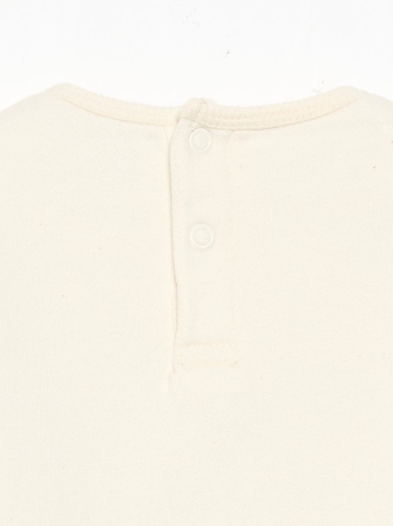 Conjunto de chándal de 2 piezas - Sudadera + pantalón Blanco - Kiabi
