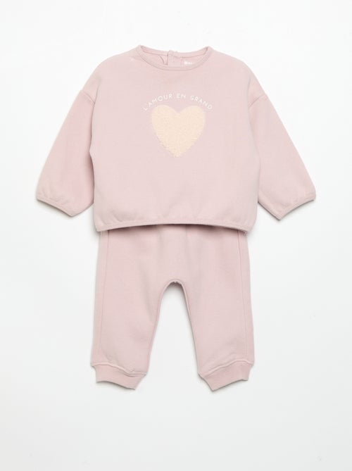 Conjunto de chándal de 2 piezas - Sudadera + pantalón - Kiabi Conjunto de chándal de 2 piezas - Sudadera + pantalón - Kiabi